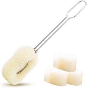 img 4 attached to 🧽 Stainless Steel Bottle Sponge Brush: Replaceable Sponge Head for Effective Scrubbing (Brush & Refill)