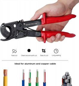 img 2 attached to Heavy Duty Aluminum Copper Ratchet Cable Cutter For Cutting Electrical Wire Up To 240Mm² - Yangoutool Ratchet Cable Wire Cutter Pliers