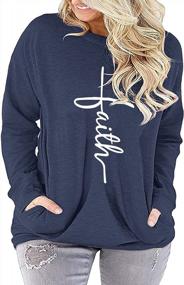 img 4 attached to Women'S Plus Size Christian Graphic Tees With Long Sleeves & Pocket (1X-4X)