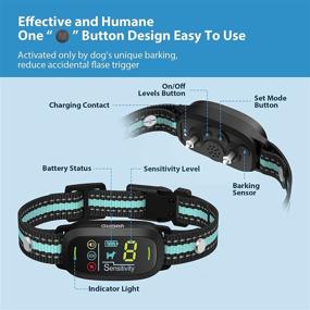 img 1 attached to 🐶 GHORA Anti Bark Collar for Dogs – Rechargeable Training Collar with Smart Triggering, 5 Adjustable Sensitivity Levels & Beep, Vibration, Shock – No Bark Collar for Small, Medium, Large Dogs (8-150lbs)