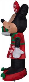 img 1 attached to 3.5 FT Tall Gemmy 84233 Airblown Minnie With Present Christmas Inflatable Decoration