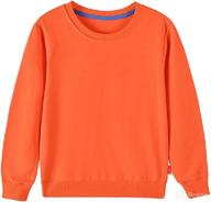 iessra unisex crewneck sweatshirts for toddlers, baby sweatshirt in solid cotton with soft long sleeves - active pullover t-shirts logo