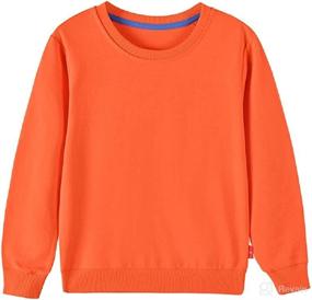 img 2 attached to IESSRA Unisex Crewneck Sweatshirts for Toddlers, Baby Sweatshirt in Solid Cotton with Soft Long Sleeves - Active Pullover T-shirts