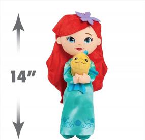 img 2 attached to Очаровательные плюшевые игрушки принцессы Диснея Ариэль и Флаундер для детей от 2 лет и старше
