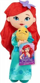 img 4 attached to Очаровательные плюшевые игрушки принцессы Диснея Ариэль и Флаундер для детей от 2 лет и старше