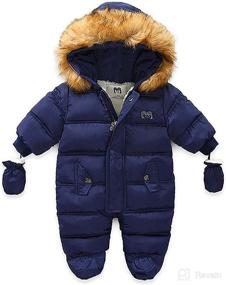 img 4 attached to Muineobuka Newborn Snowsuit Jumpsuits Outfits Apparel & Accessories Baby Boys best for Clothing