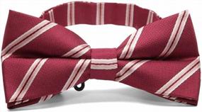 img 1 attached to Men'S Pre-Tied Adjustable Band Collar Bow Tie For Formal Occasions