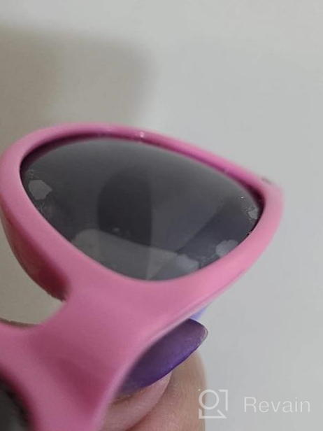 img 1 attached to Kids Polarized Sunglasses UV Protection Flexible Rubber Shades With Strap For Boys Girls RBK004 - RIVBOS review by Buddy Camaney