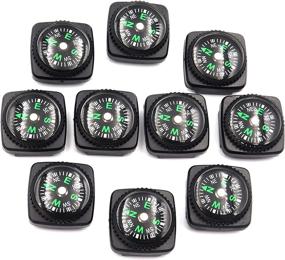 img 3 attached to 10-Pack Mini Button Compasses For Wrist Watchband, Paracord Bracelets Projects, Camping, Hiking And More