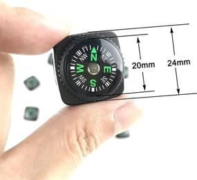 img 1 attached to 10-Pack Mini Button Compasses For Wrist Watchband, Paracord Bracelets Projects, Camping, Hiking And More