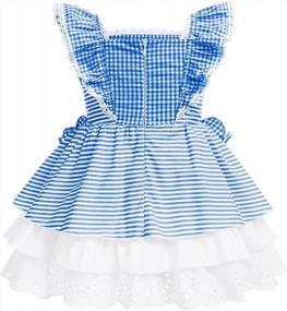 img 1 attached to Toddler Girls' Sleeveless Lace Ruffled Tulle Dress Sweet Lolita Princess Birthday Party Pageant Outfit