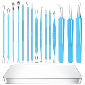 img 4 attached to 2023 Latest 15 PCS Pimple Popper Tool Kit - Professional Sharp Stainless Skin Blemish Removal For Blackhead Remover & Acne Extractor