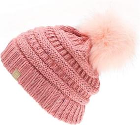 img 3 attached to Warm & Trendy: MIRMARU Girls Winter Knitted Beanie - Must-Have Accessory for Cold Weather