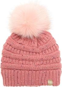 img 4 attached to Warm & Trendy: MIRMARU Girls Winter Knitted Beanie - Must-Have Accessory for Cold Weather