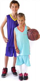 img 1 attached to Youth Boys' Basketball Uniform Set - Premium Sports Shirts And Athletic Shorts For Kids Age 6-12, Ideal For Team Uniforms