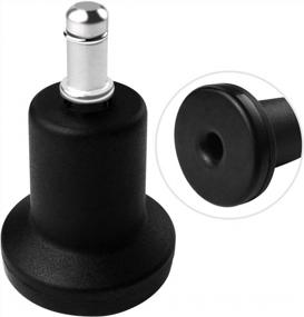 img 4 attached to 10-Pack MySit High Profile Bell Glides: Replacement Casters For Office Chairs And Stools, Convert Swivel Wheels To Stationary Castors