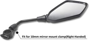 img 1 attached to 🔍 DKMOTORK 1505 Convex Rear View Side Mirrors for ATV Scooter Cruiser Electric Bicycle Sportster Off-road Street Dirt Bike