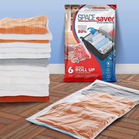 img 3 attached to Вакуумные пакеты для хранения одежды - 80% экономии места в путешествиях 6 пакетов с компрессионным уплотнением и насосом для хранения одеял, одеял, постельных принадлежностей и одежды в шкафу.
