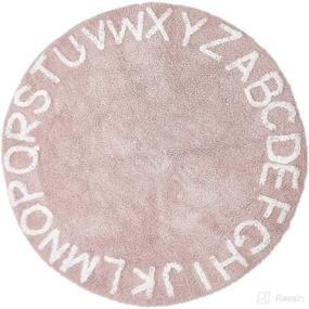 img 4 attached to 👶 Habudda Nursery Rug: Soft Non-Slip Classroom Learning Mat for Baby Boy and Girl - 100% Cotton, 47" Round