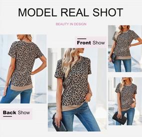 img 1 attached to Casual Short Sleeve Crewneck T-Shirt For Women - Biucly Loose Fit Tee