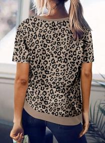 img 3 attached to Casual Short Sleeve Crewneck T-Shirt For Women - Biucly Loose Fit Tee
