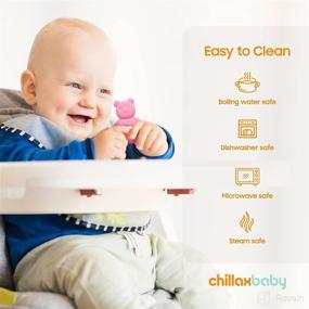 img 3 attached to 🍼 CHILLAX Teether Toys - Soothing Baby Teething Relief Toys | Help Relieve Gum Pain - Soft, Easy-to-Grip, Non-BPA Silicone Teethers for Babies | Dishwasher-Safe | Ideal Shower Gifts for Infants 3+ Months Old
