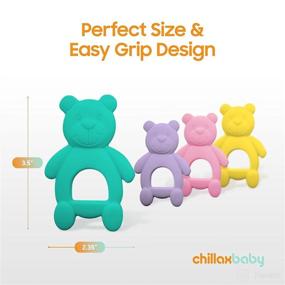 img 2 attached to 🍼 CHILLAX Teether Toys - Soothing Baby Teething Relief Toys | Help Relieve Gum Pain - Soft, Easy-to-Grip, Non-BPA Silicone Teethers for Babies | Dishwasher-Safe | Ideal Shower Gifts for Infants 3+ Months Old