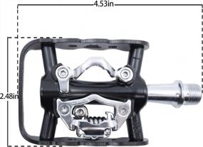 img 2 attached to ZERAY Clipless Mountain Bike Pedals 9/16" With SPD Cleats - Dual Platform Design For Road, Trekking, Touring, And City Bikes - Compatible With Shimano Cranks (Cleats Included)