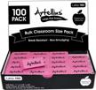 latex & smudge free pink erasers - pack of 100 large size pieces - perfect for classrooms, art classes, homeschooling, offices, and more - bulk school supplies logo