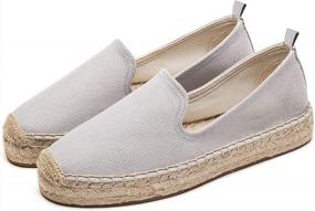 img 1 attached to U-Lite Women'S Classic Slip On Flat Shoes Casual Cap-Toe Platform Simple Espadrille Canvas Loafers
