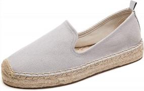 img 4 attached to U-Lite Women'S Classic Slip On Flat Shoes Casual Cap-Toe Platform Simple Espadrille Canvas Loafers