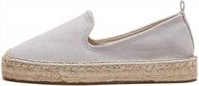 img 3 attached to U-Lite Women'S Classic Slip On Flat Shoes Casual Cap-Toe Platform Simple Espadrille Canvas Loafers