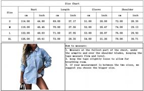 img 1 attached to Chouyatou Women'S Boyfriend Denim Jean Jacket With Distressed Rips And Fashionable Batwing Sleeves