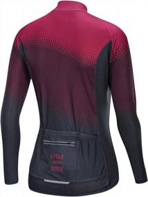 img 3 attached to Women'S Long Sleeve Cycling Jersey: NUCKILY Quick Dry Breathable Bike Shirt W/ 4 Pockets