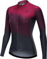 women's long sleeve cycling jersey: nuckily quick dry breathable bike shirt w/ 4 pockets logo