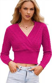 img 4 attached to Flaunt Your Figure With Kisscynest Women'S Flattering Cropped Sweater Pullover