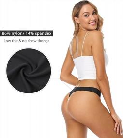 img 2 attached to Wealurre Women'S Microfiber Low Rise No Show Thong Underwear Panties.