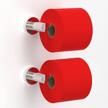 2 pack stainless steel rust proof bathroom toilet tissue paper holder for mega roll - brushed nickel safety+beauty logo