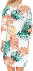 img 3 attached to 👙 Barlver Women's Swimsuit Cover Ups: Open Front Sheer Blouses for Beachwear – Floral Kimono Cardigan