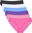 anzermix women's breathable cotton bikini panties pack of 6 logo