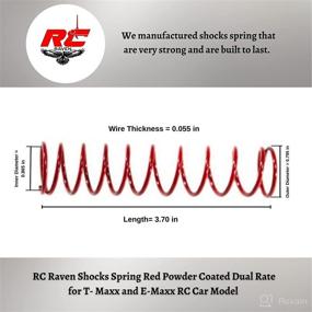 img 1 attached to 🔴 8 шт. Пружины амортизаторов для RC-автомобиля T-Maxx и E-Maxx - Красная порошковая окраска, двухскоростные пружины 3ppi сверху и 7ppi снизу - Пружины амортизаторов для RC-автомобилей
