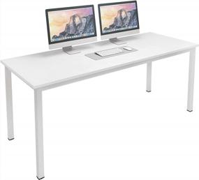 img 4 attached to Sleek And Sturdy 62.9-Inch Office Desk: Perfect For Home And Gaming Setup - Buy The Sogesfurniture Computer Desk White
