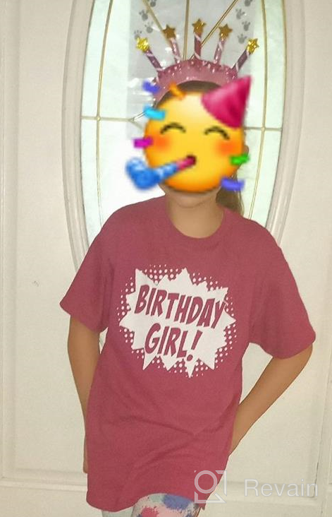 img 1 attached to Party T-Shirt for a Superhero Birthday Girl or Comic Book Hero Celebration review by Lisa Appleman