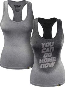 img 4 attached to Women'S Sweat Activated Tank Top - Funny Workout Design - Go Home Now