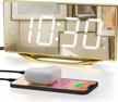 digital clocks, 8.7" led mirror alarm clocks for bedrooms with 2 usb charger ports,dual alarms,7 levels brightness & volume,snooze,12/24h, loud beside desk clock for living room office heavy sleepers logo