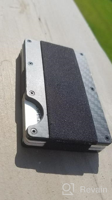 img 1 attached to RFID-Blocking Aluminum Money Clip Wallet: A Sleek And Slim Front Pocket Holder review by Ken Pinell