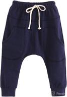 👖 verypoppa unisex harem pants for kids - elastic waist cotton trousers with pockets логотип