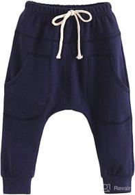 img 4 attached to 👖 Verypoppa Unisex Harem Pants for Kids - Elastic Waist Cotton Trousers with Pockets