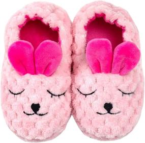 img 4 attached to DADAWEN Toddler Slippers Cartoon Animal Boys' Shoes and Slippers