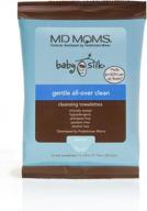 👶 гипоаллергенные детские влажные салфетки от md moms - одобренные для чувствительной кожи полотенца для экземы и путешествий (12 штук в пакете) логотип